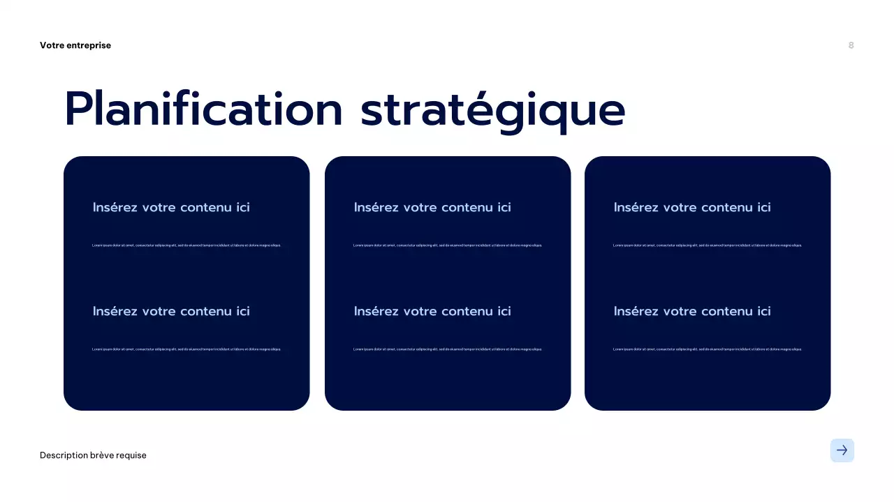 Présentation commerciale moderne bleue