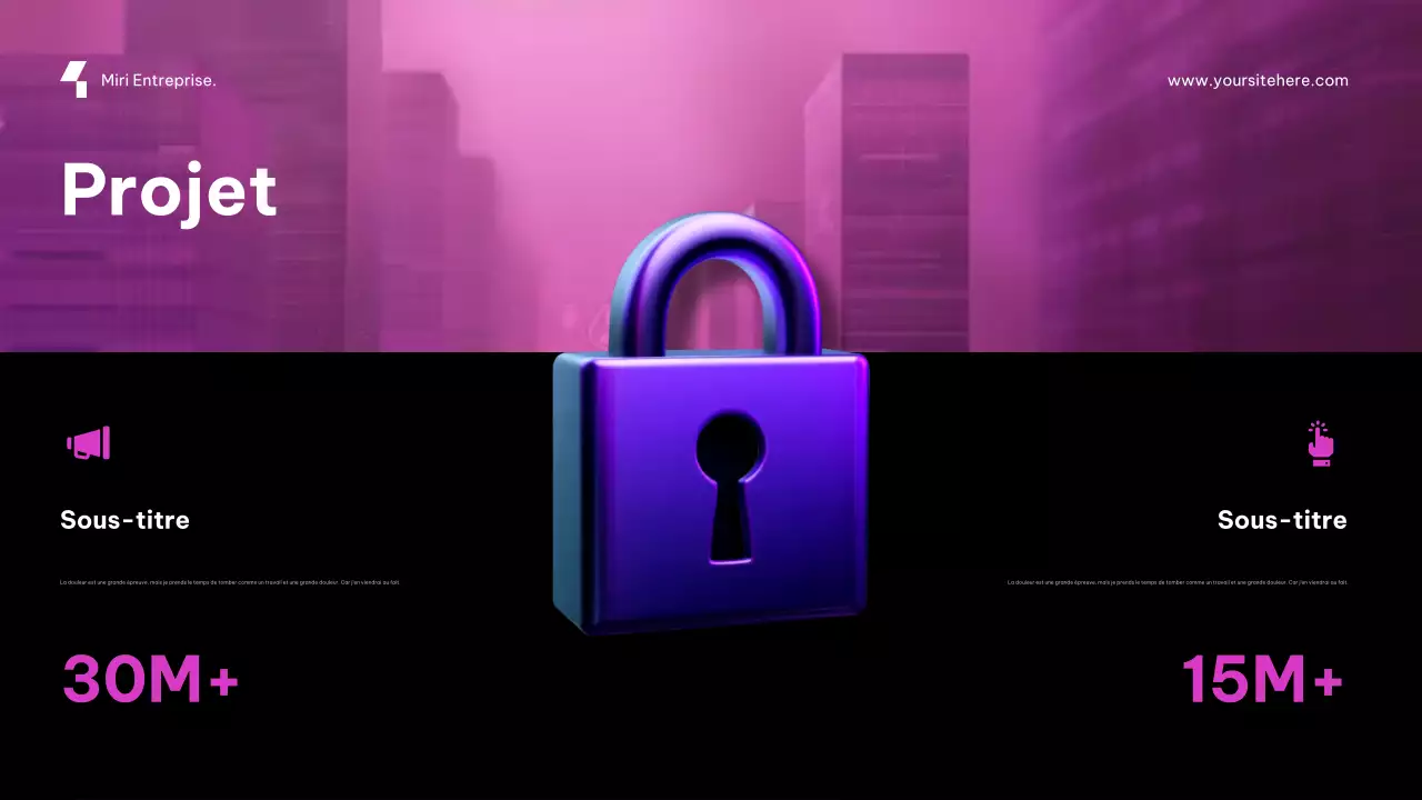 Promotion de la cybersécurité futuriste violette