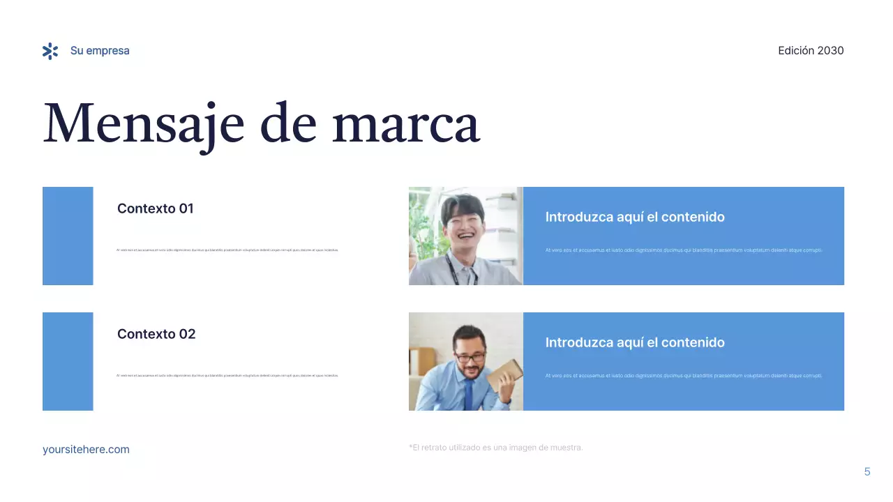 Presentación de TI moderna en azul