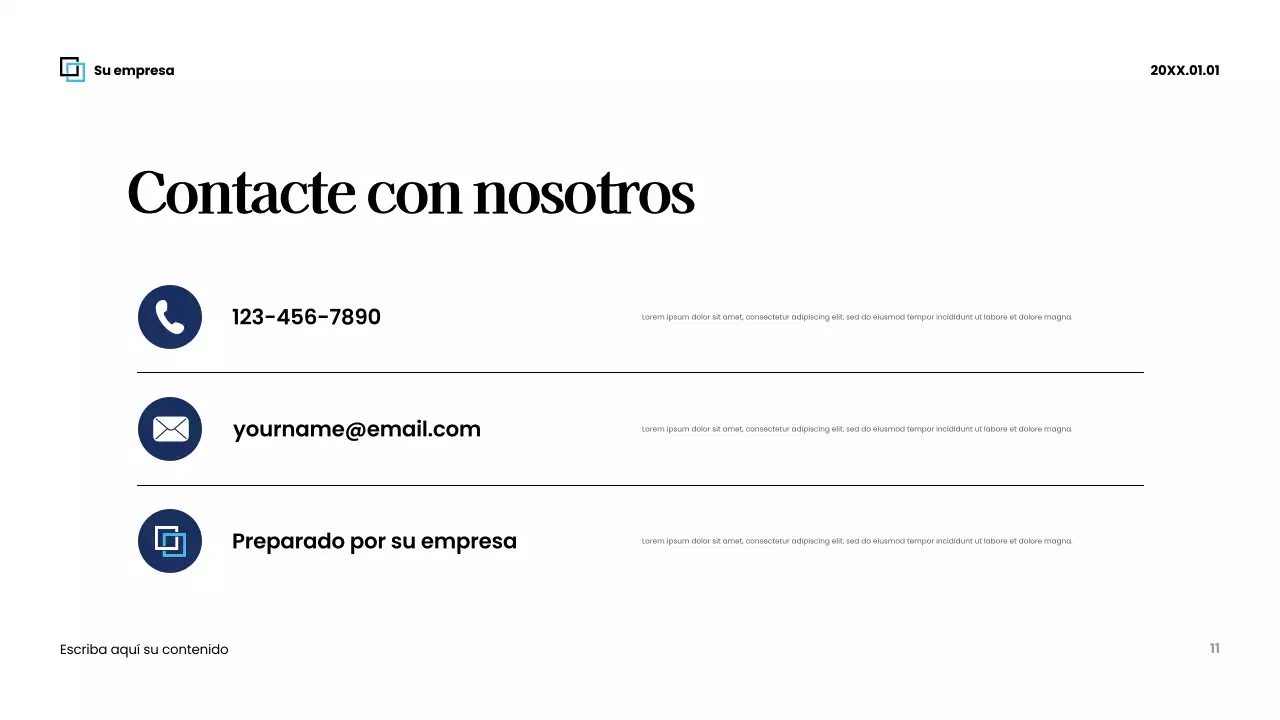 Presentación empresarial moderna en rojo