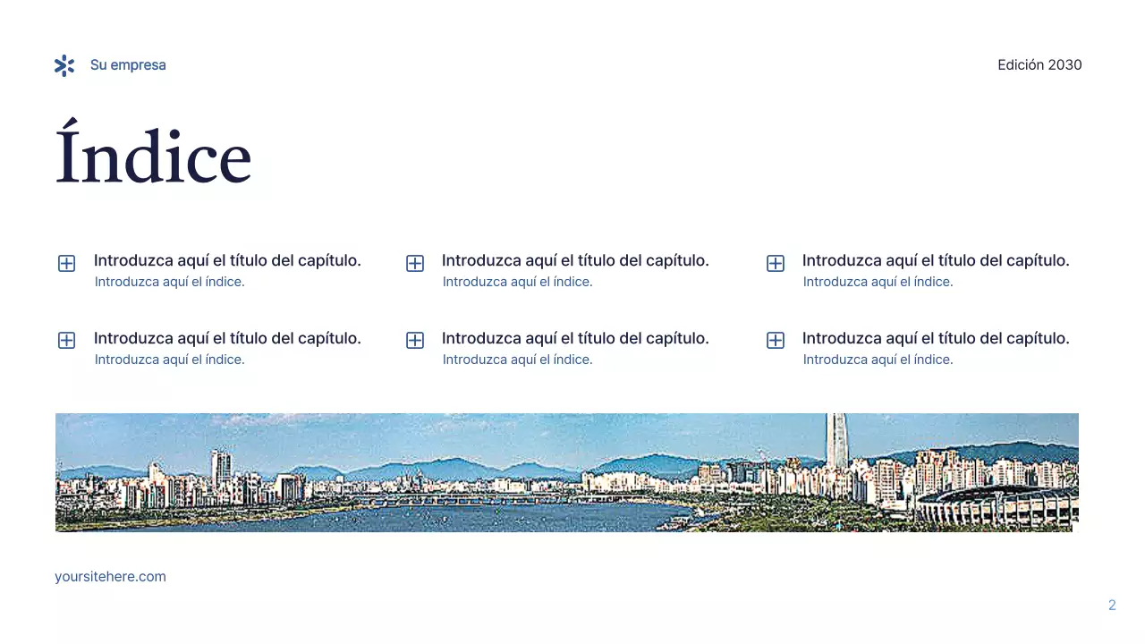 Presentación de TI moderna en azul