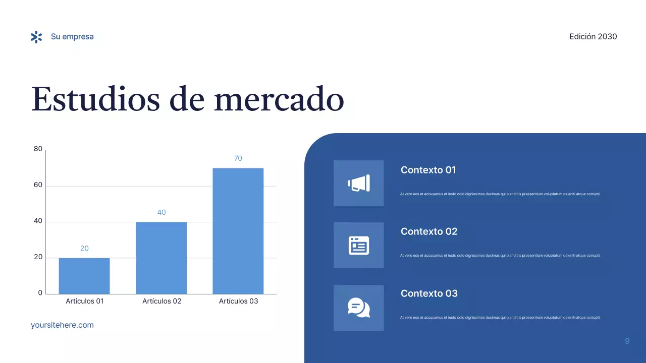 Presentación de TI moderna en azul