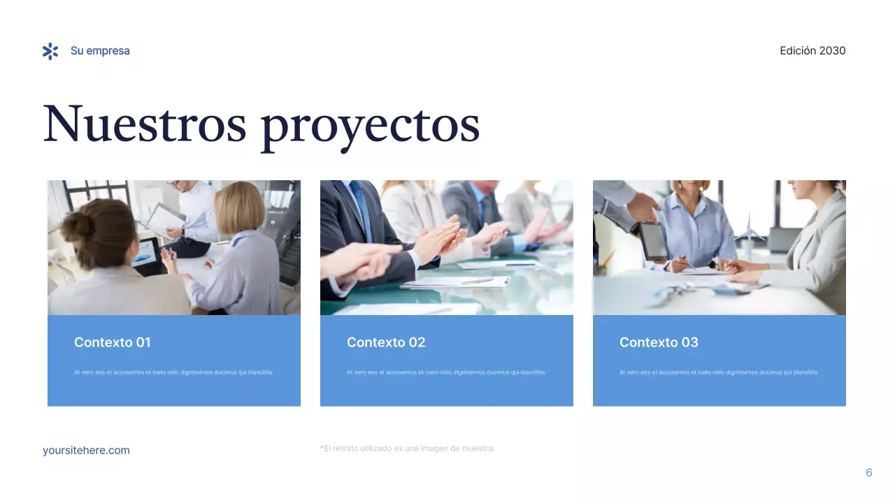 Presentación de TI moderna en azul