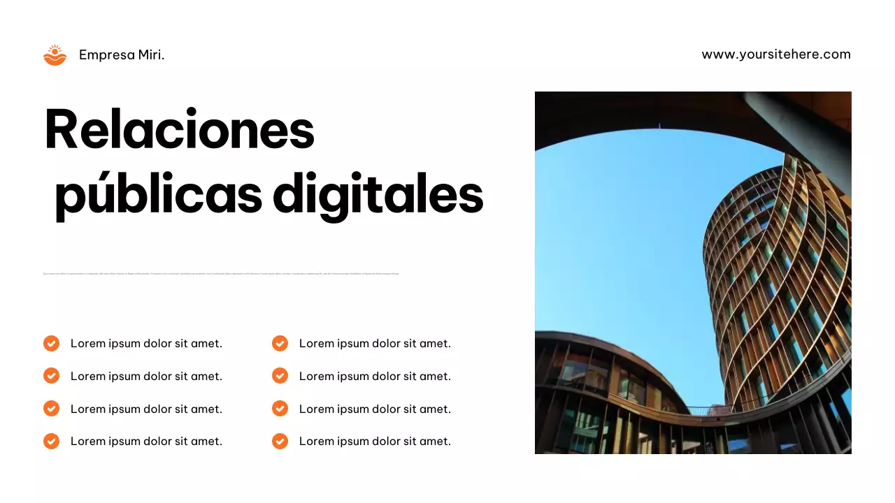 Anuncio de la agencia Orange Modern