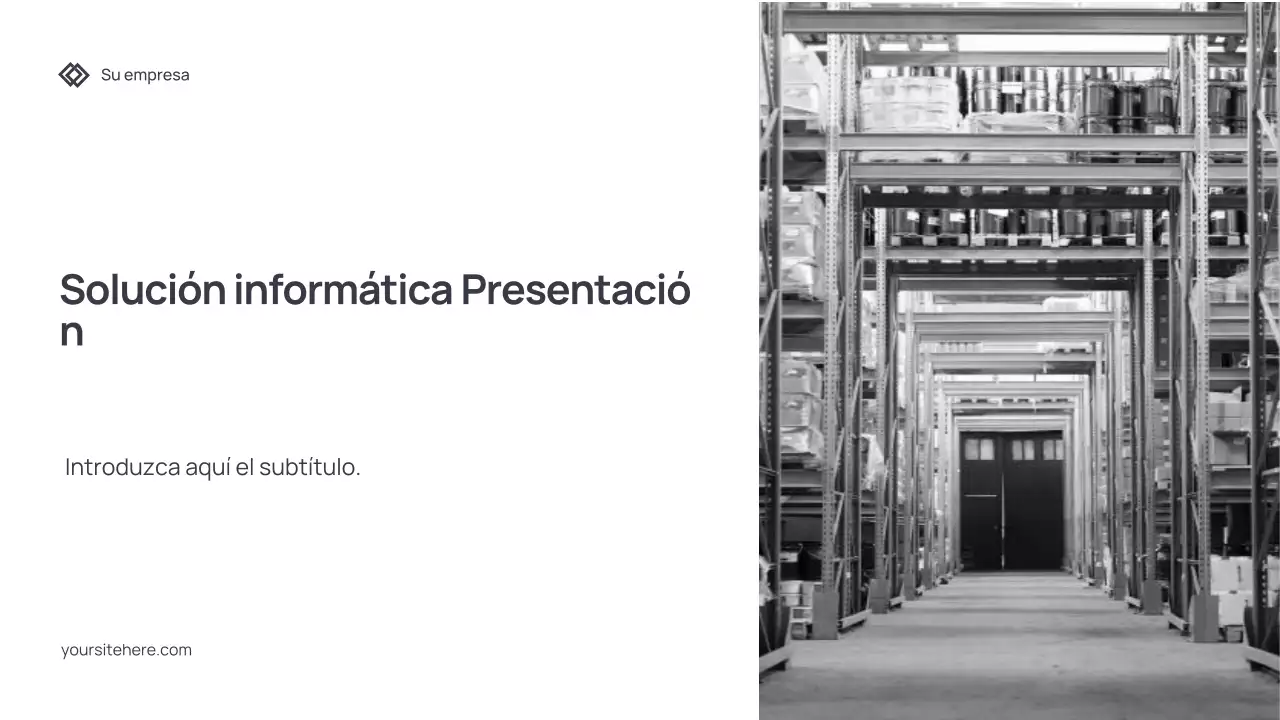 Documento de presentación de TI moderno y gris