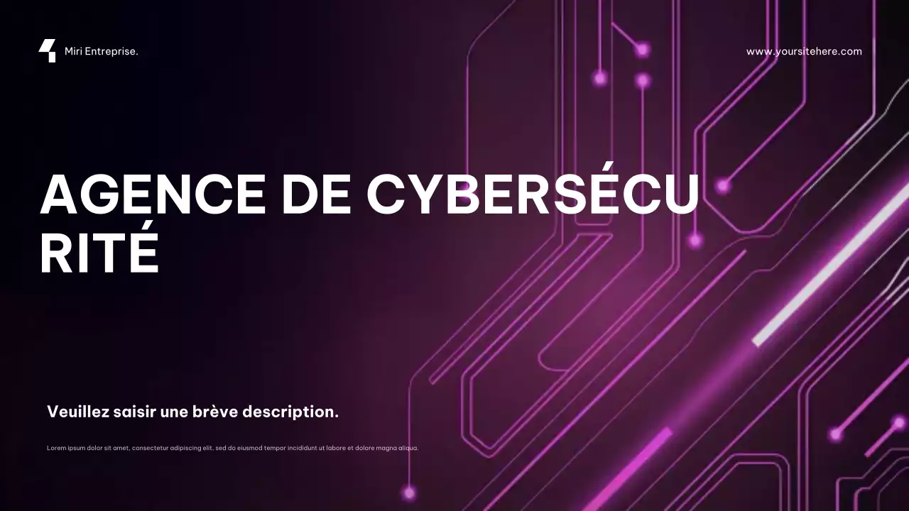 Promotion de la cybersécurité futuriste violette