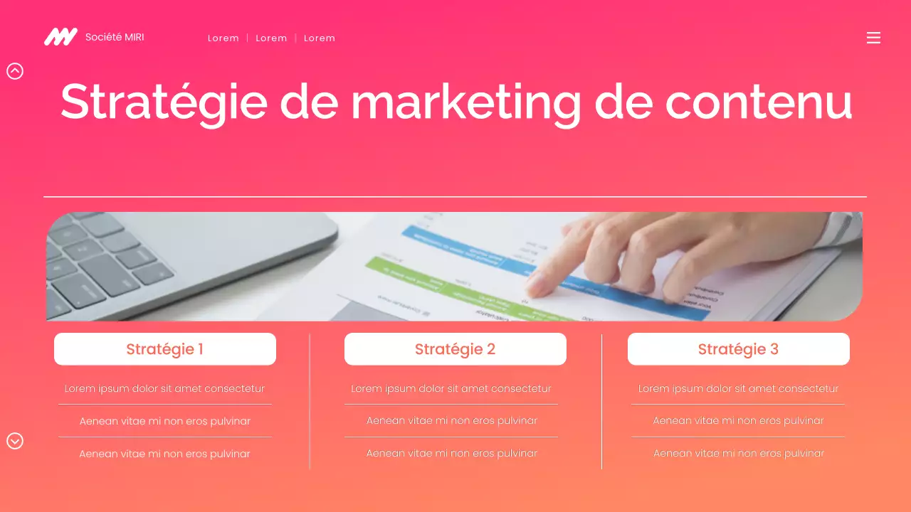 présentation de marketing numérique moderne en dégradé