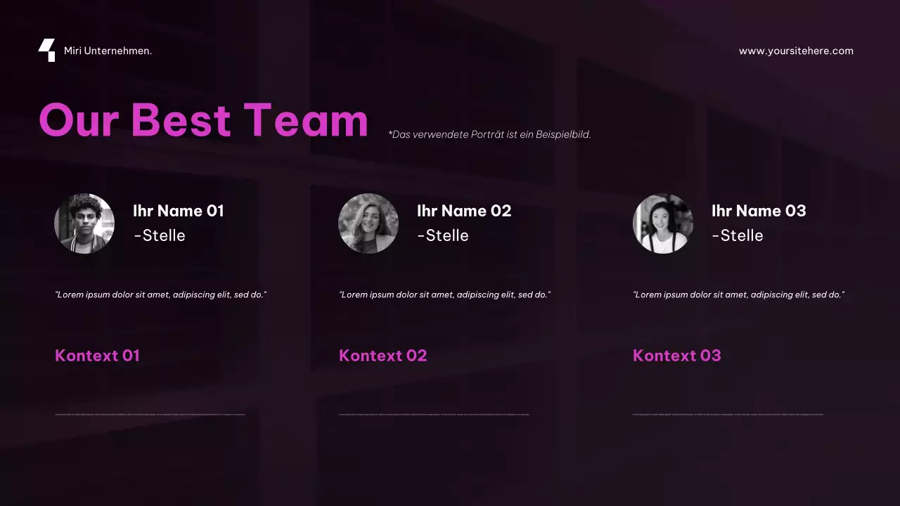 Lila, futuristische Cybersecurity-Werbung