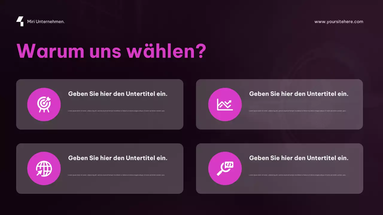 Lila, futuristische Cybersecurity-Werbung