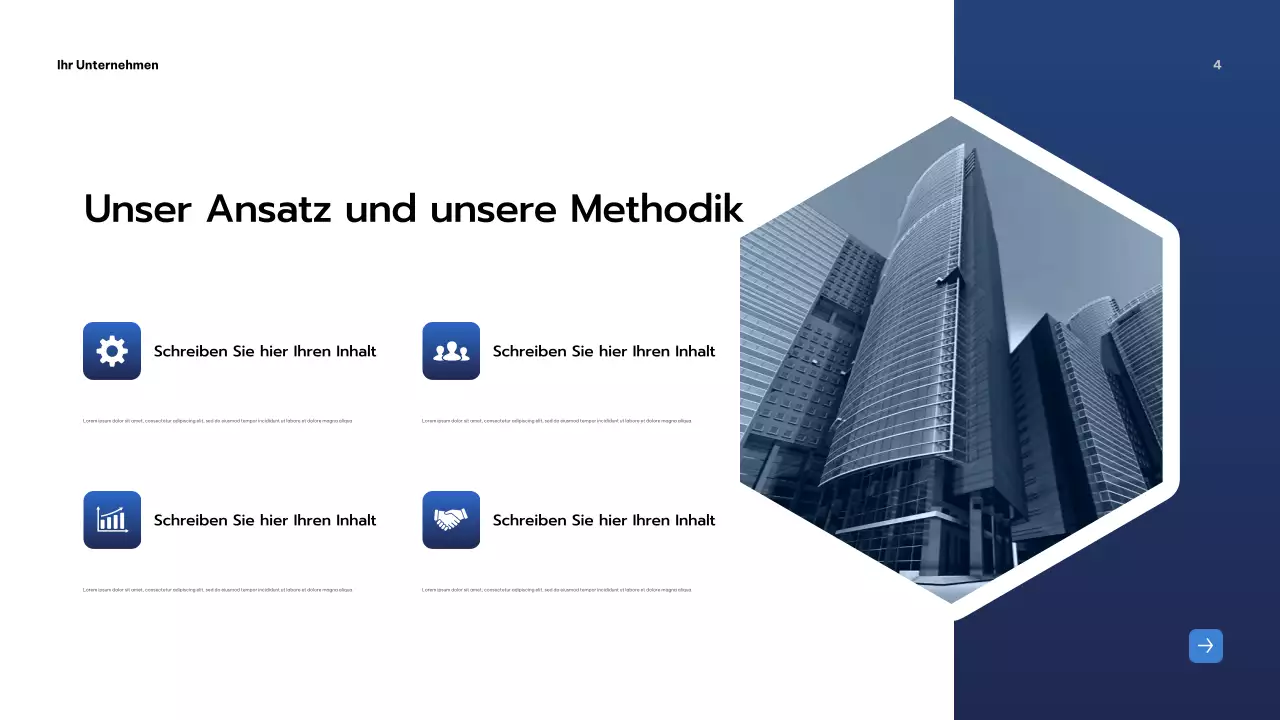 Blaue moderne Geschäftspräsentation