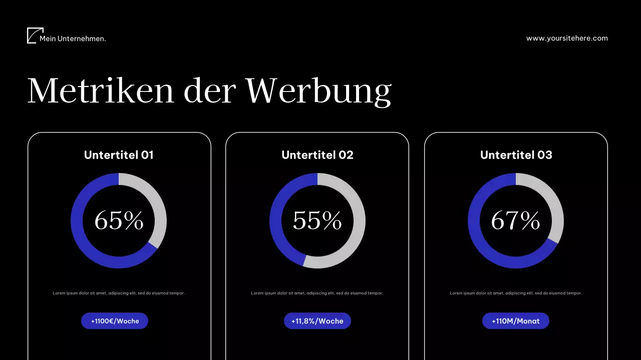 Blaues modernes Mediendokument
