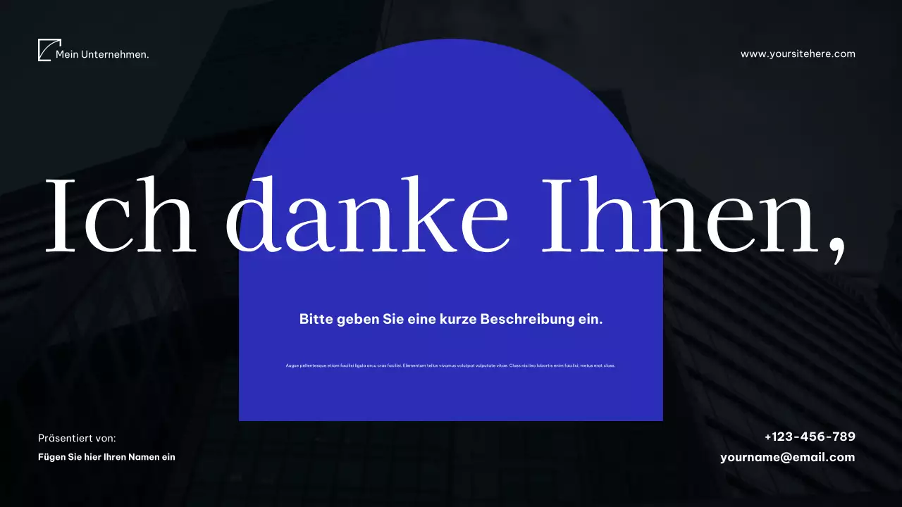 Blaues modernes Mediendokument