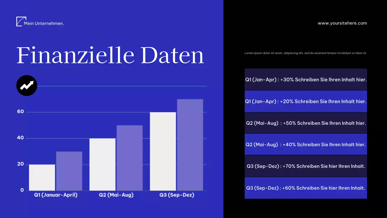 Blaues modernes Mediendokument