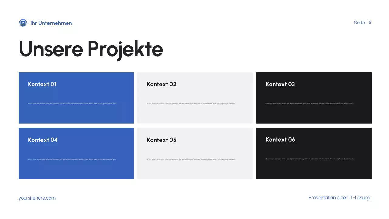 Blaue moderne IT-Präsentation