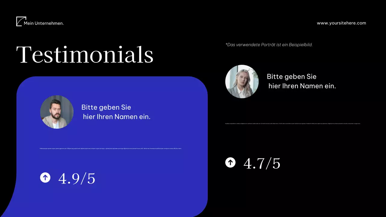 Blaues modernes Mediendokument