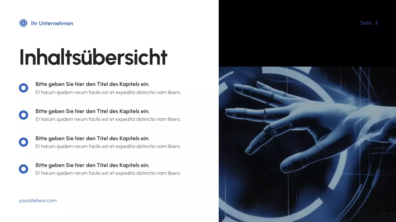 Blaue moderne IT-Präsentation