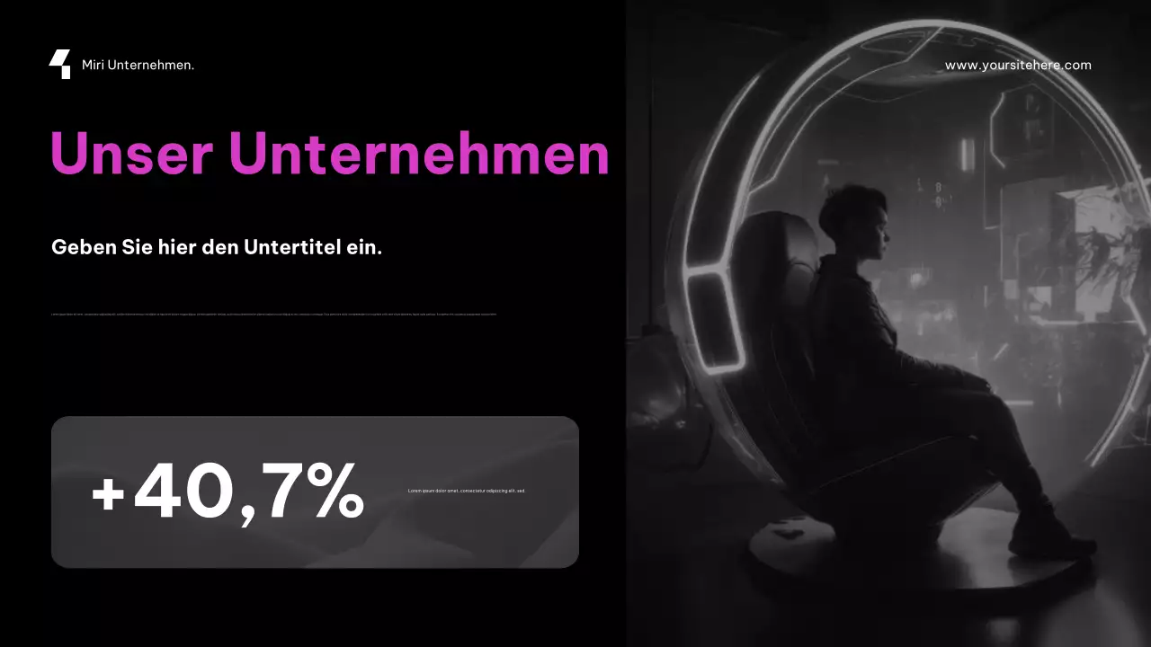 Lila, futuristische Cybersecurity-Werbung