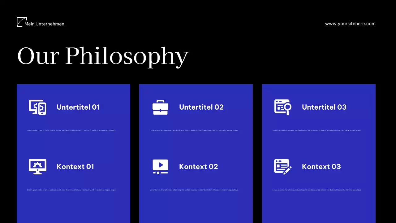 Blaues modernes Mediendokument