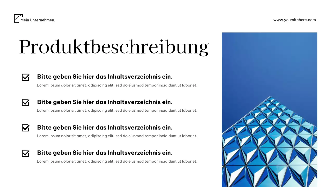 Blaues modernes Mediendokument