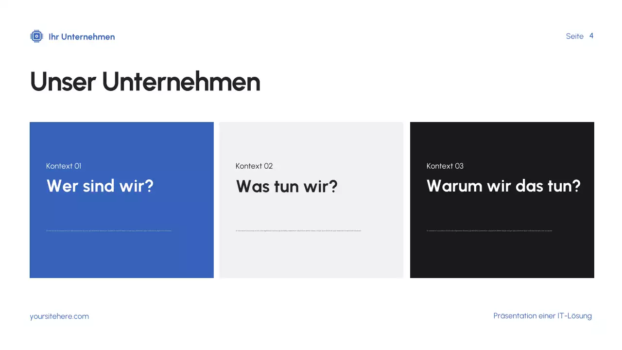 Blaue moderne IT-Präsentation