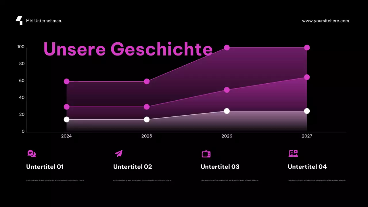 Lila, futuristische Cybersecurity-Werbung