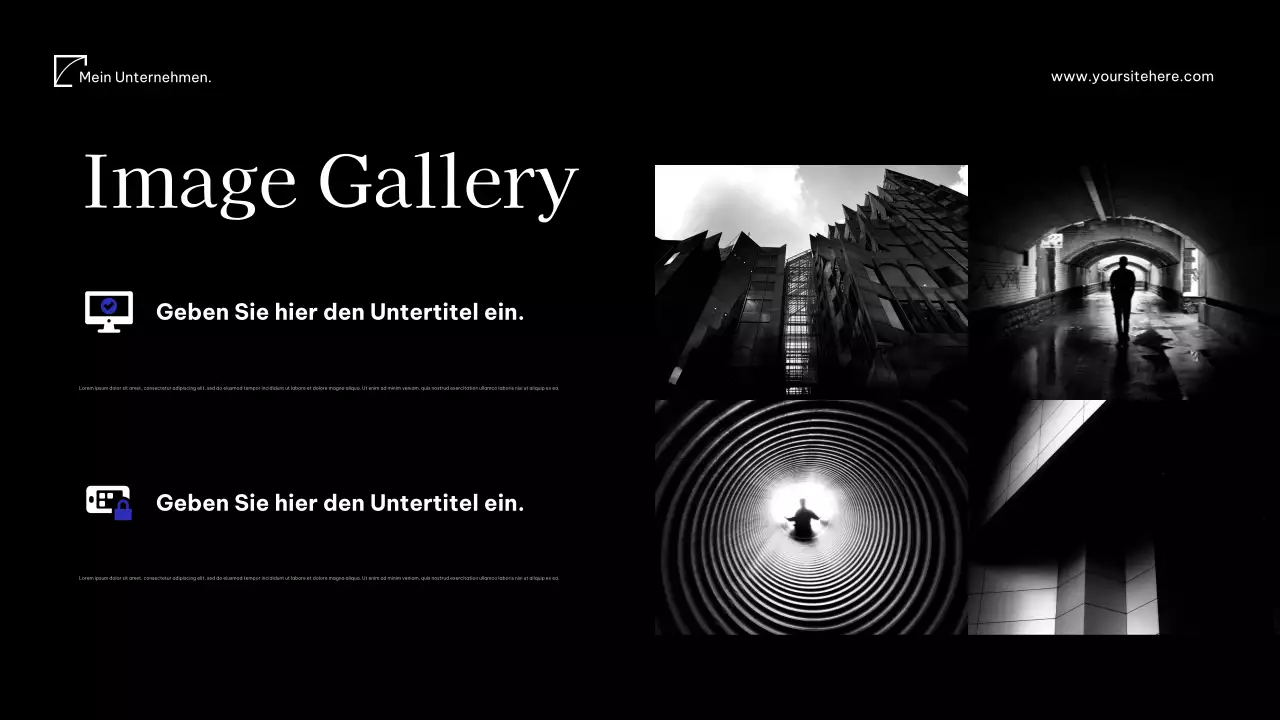 Blaues modernes Mediendokument