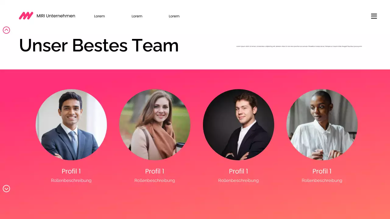 moderne digitale Marketingpräsentation mit Farbverlauf