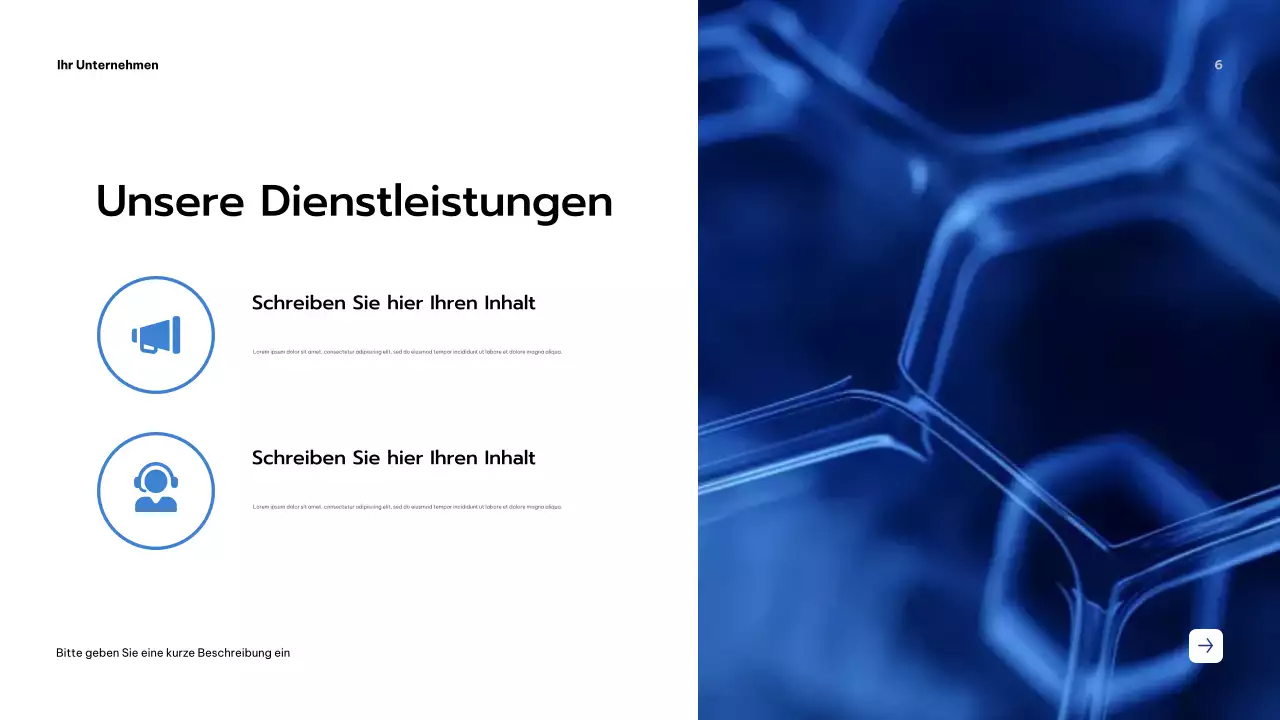 Blaue moderne Geschäftspräsentation