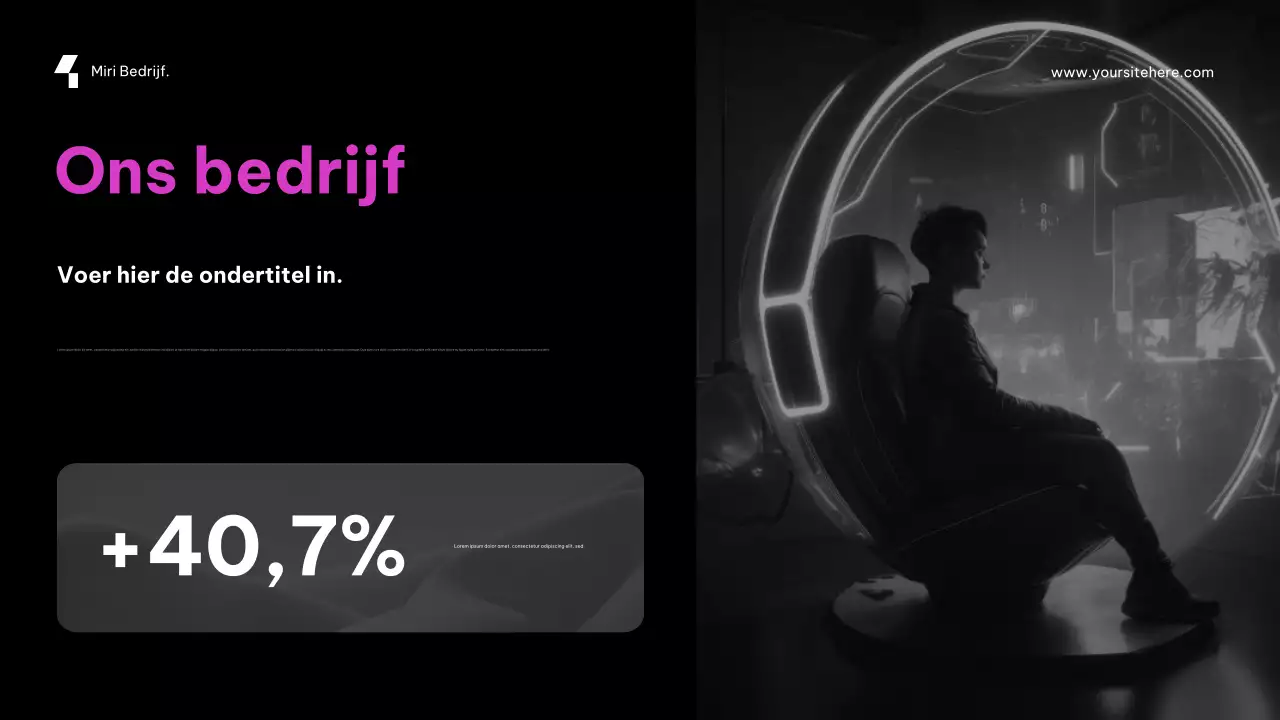 Paarse futuristische cybersecurity-promotie