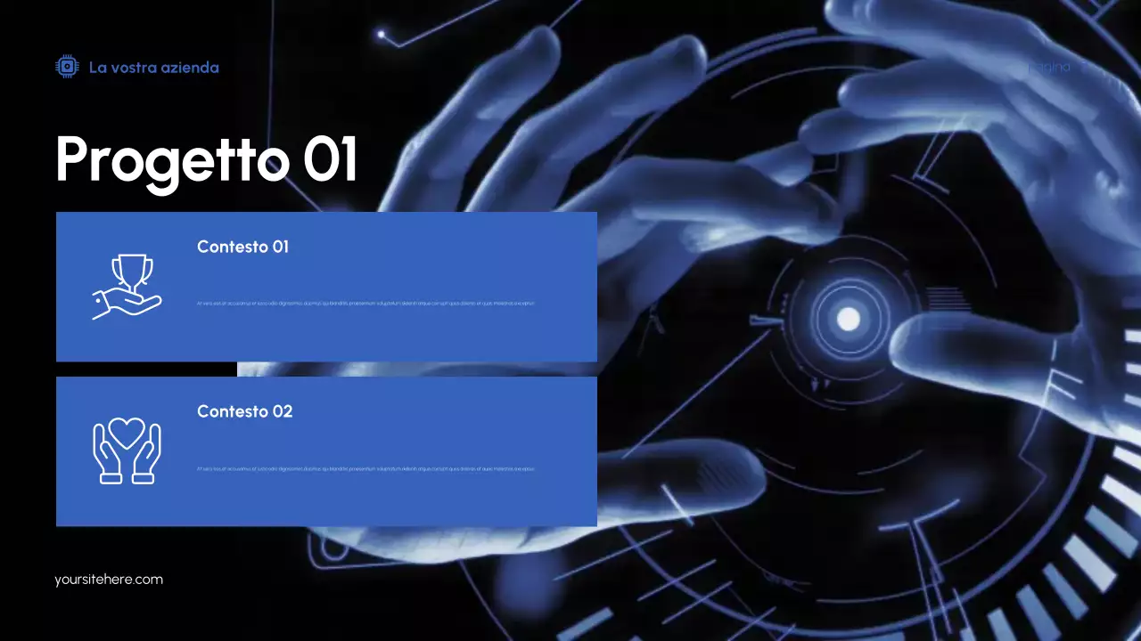 Presentazione IT moderna blu