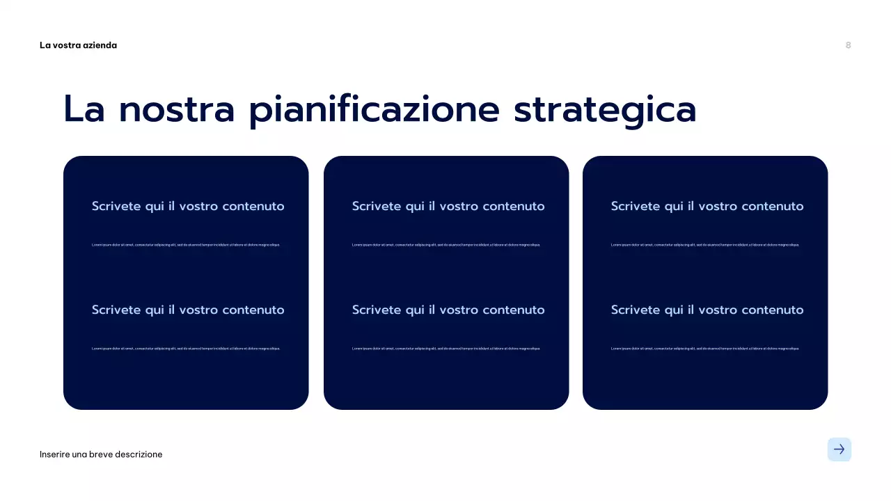 Presentazione aziendale moderna blu