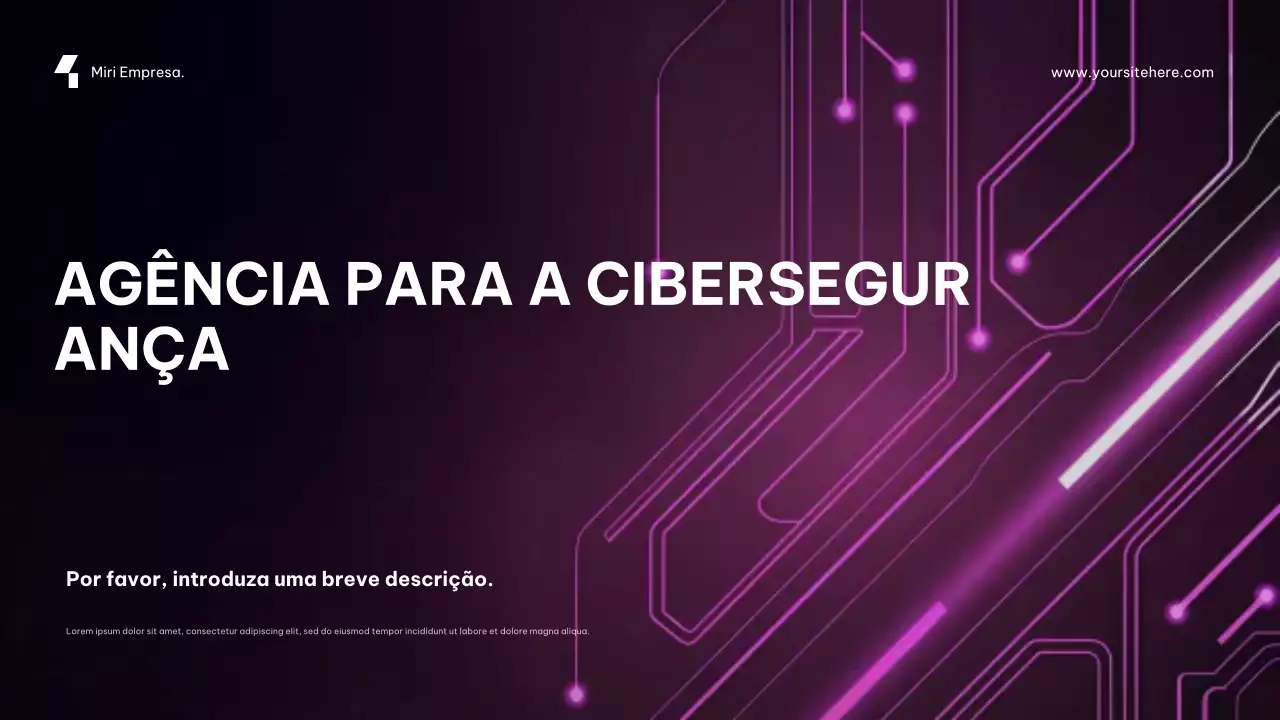 Promoção de segurança cibernética futurística roxa