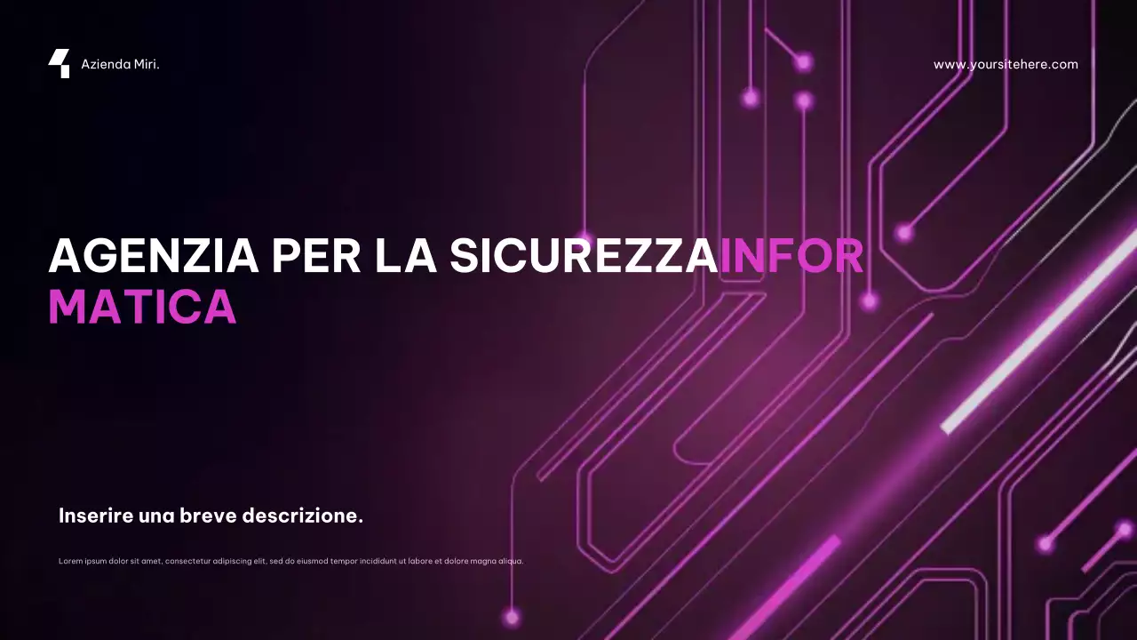 Promozione della sicurezza informatica futuristica viola
