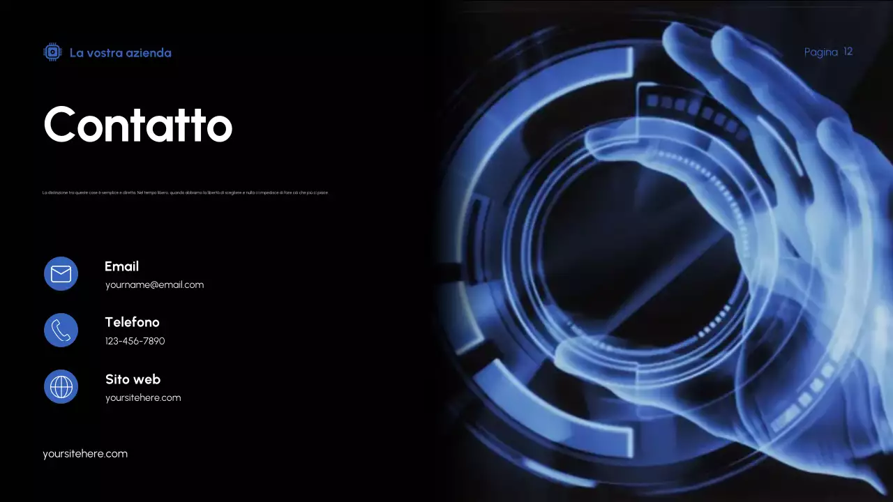 Presentazione IT moderna blu