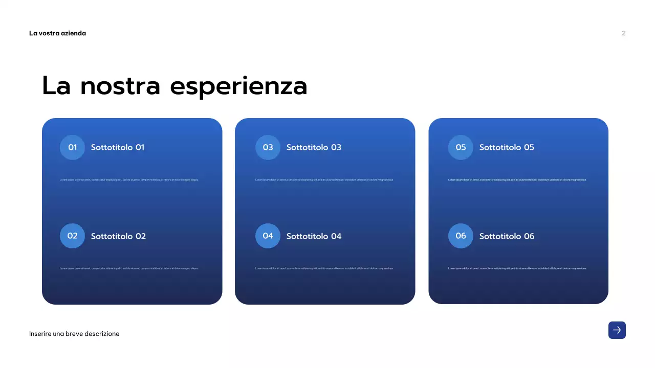 Presentazione aziendale moderna blu