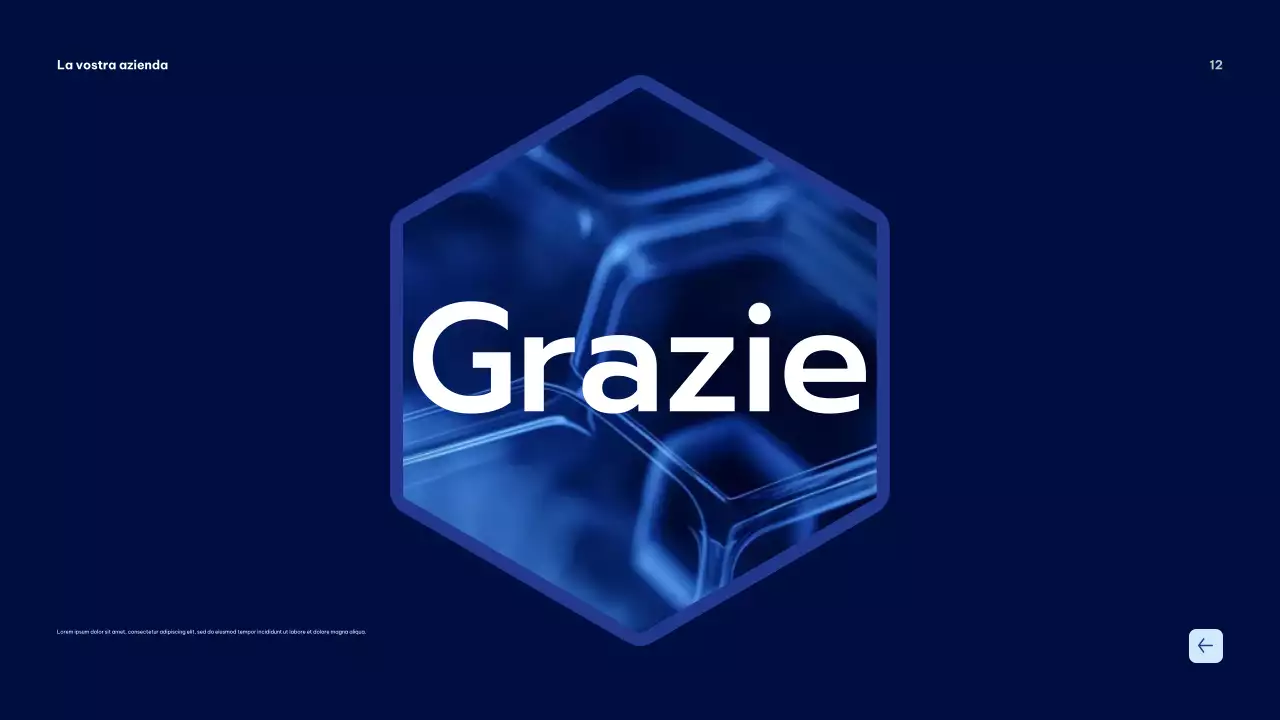 Presentazione aziendale moderna blu