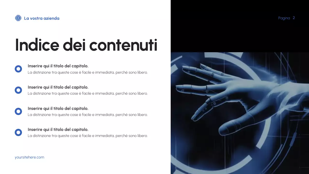 Presentazione IT moderna blu