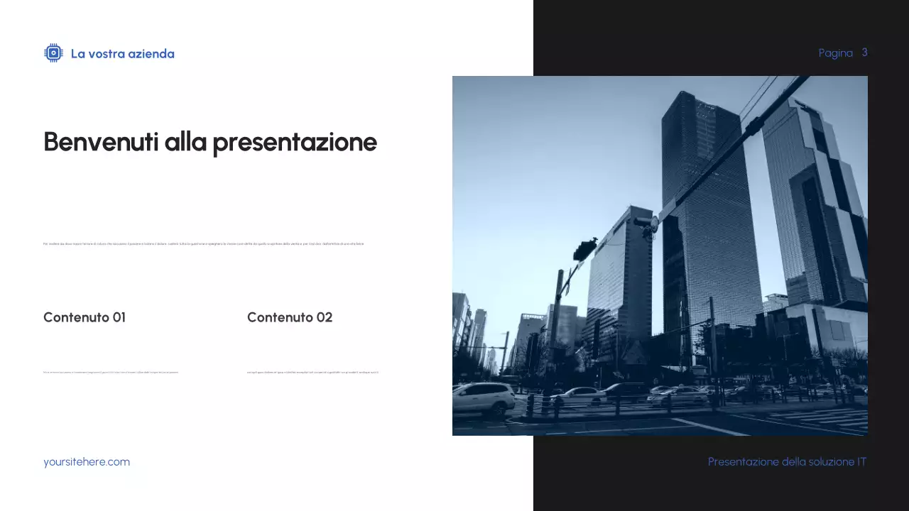 Presentazione IT moderna blu