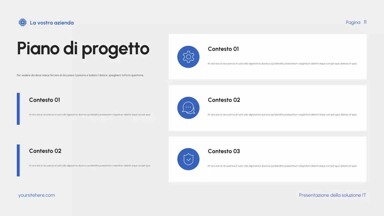 Presentazione IT moderna blu