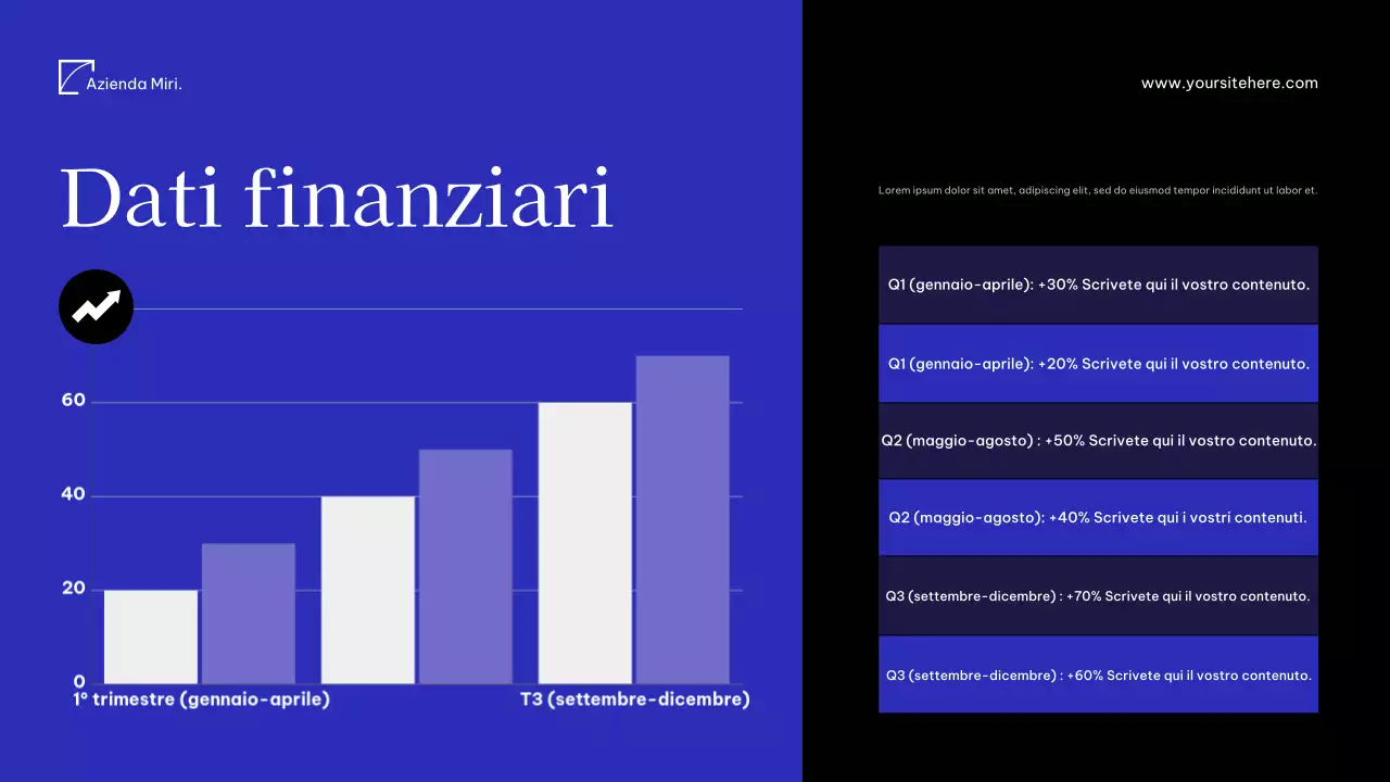 Documento multimediale moderno blu