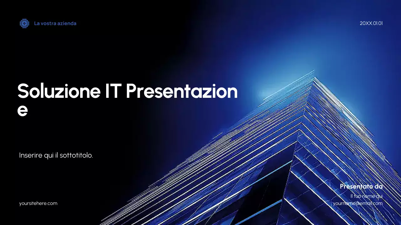 Presentazione IT moderna blu