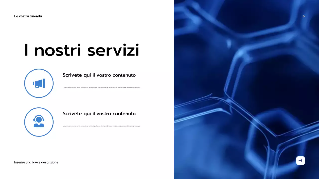 Presentazione aziendale moderna blu