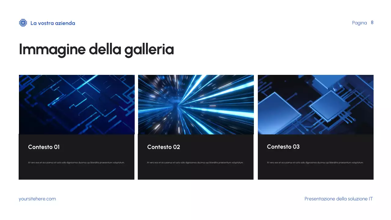 Presentazione IT moderna blu
