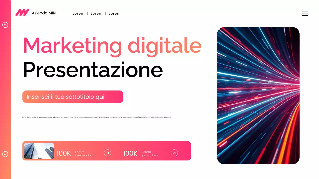 presentazione di marketing digitale moderno gradiente