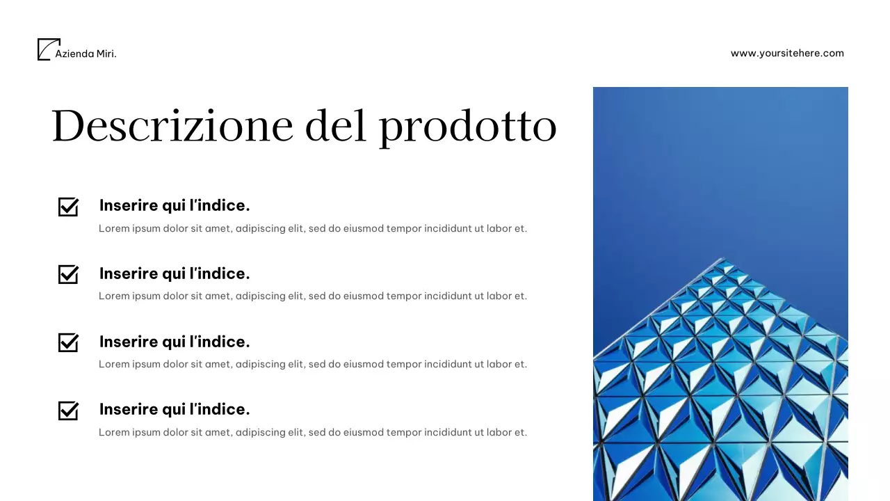 Documento multimediale moderno blu