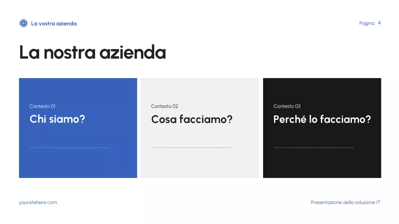 Presentazione IT moderna blu