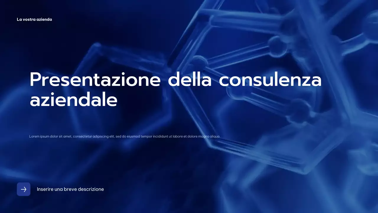 Presentazione aziendale moderna blu