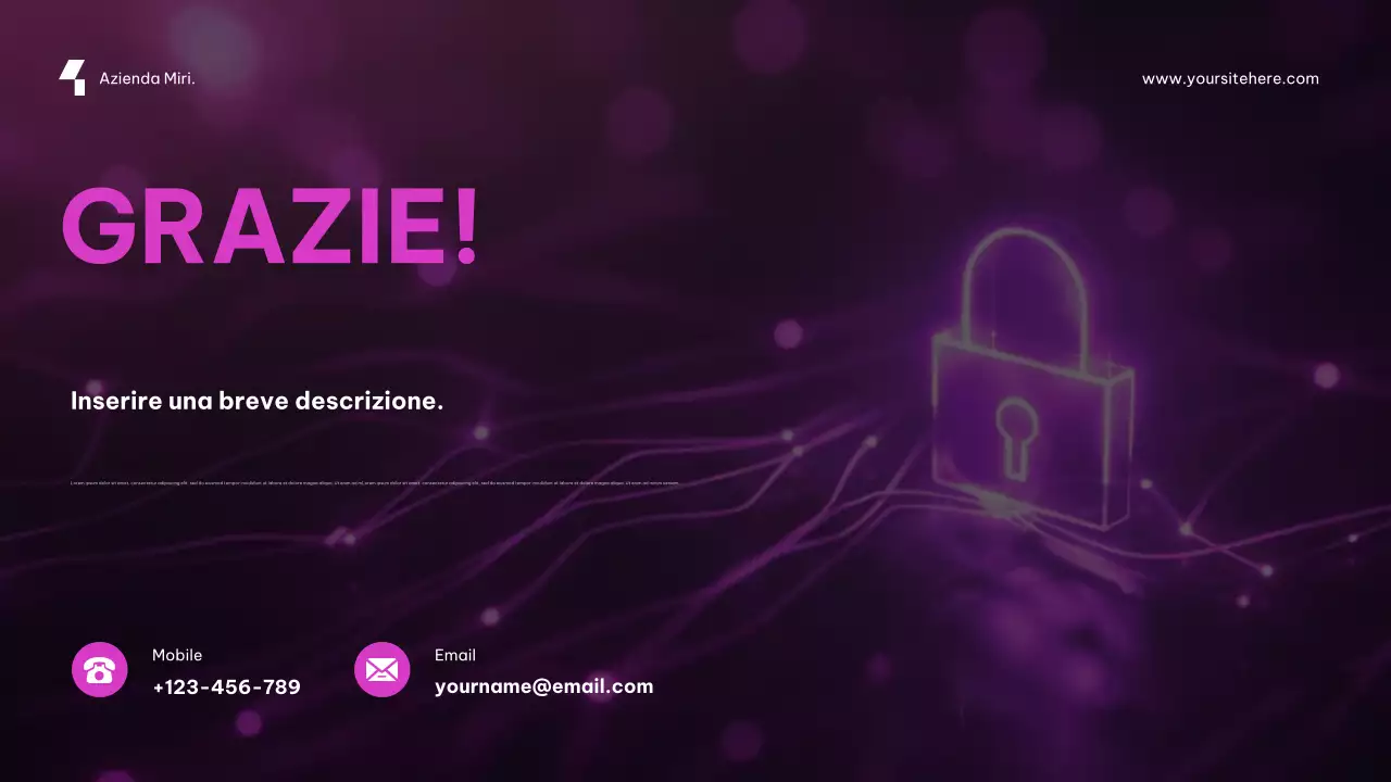 Promozione della sicurezza informatica futuristica viola