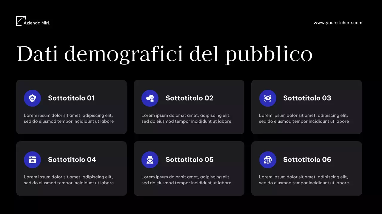 Documento multimediale moderno blu