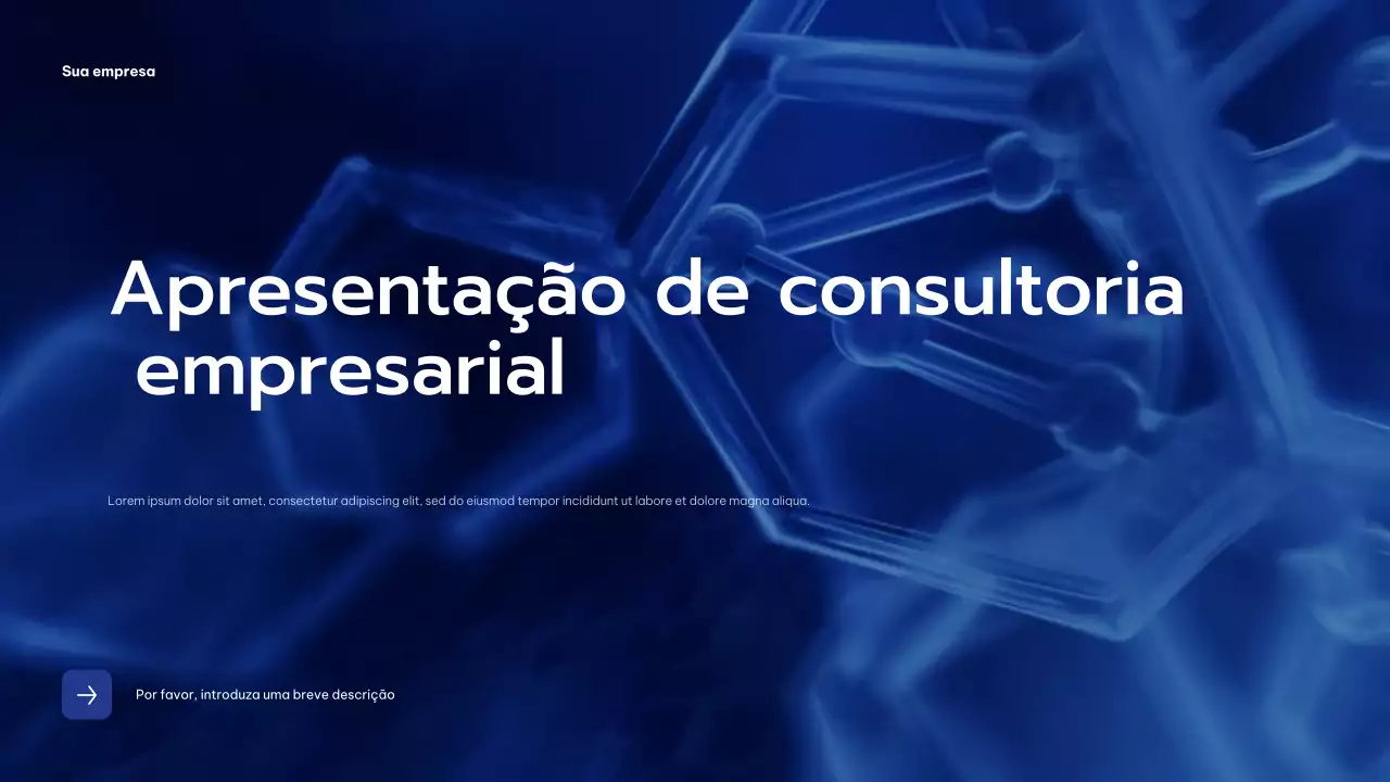 Apresentação de negócios moderna azul